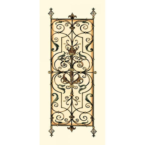 Verdigris Panel I Black Modern Wood Framed Art Print by Vision Studio