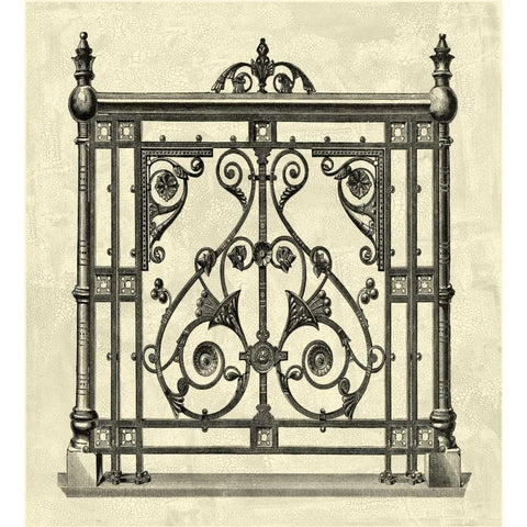 Printed O/S Gate of Splendor I Gold Ornate Wood Framed Art Print with Double Matting by Vision Studio
