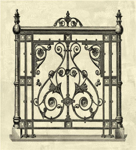Printed O/S Gate of Splendor I Black Ornate Wood Framed Art Print with Double Matting by Vision Studio