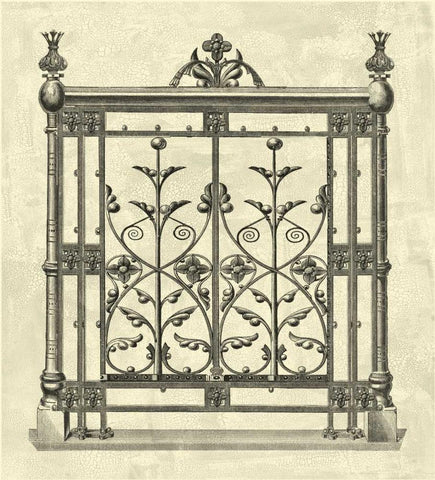 Printed O/S Gate of Splendor II Black Ornate Wood Framed Art Print with Double Matting by Vision Studio