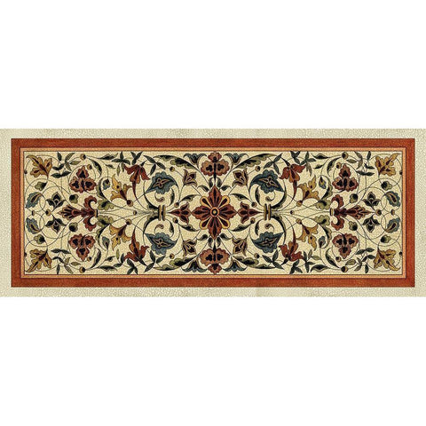 Crackled Tapestry Frieze I Gold Ornate Wood Framed Art Print with Double Matting by Vision Studio