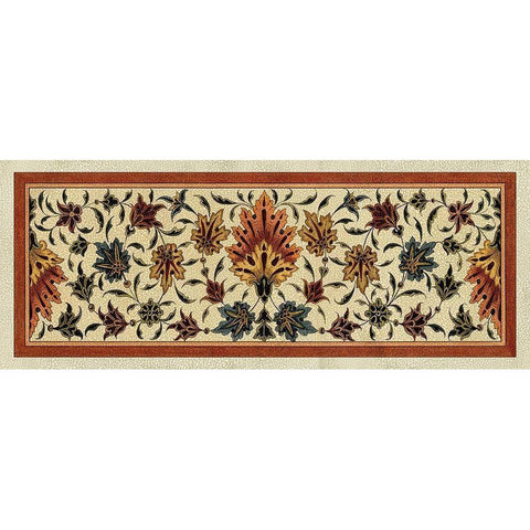 Crackled Tapestry Frieze II Gold Ornate Wood Framed Art Print with Double Matting by Vision Studio