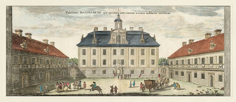 Palace Courtyard Black Ornate Wood Framed Art Print with Double Matting by Dahlberg, Eric