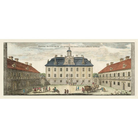 Palace Courtyard Gold Ornate Wood Framed Art Print with Double Matting by Dahlberg, Eric