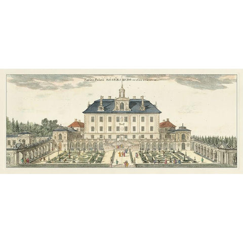 Palace Garden White Modern Wood Framed Art Print by Dahlberg, Eric