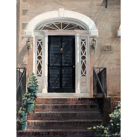 Robinson Street Black Modern Wood Framed Art Print with Double Matting by Meagher, Megan