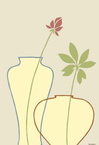 Linear Vessels I Black Ornate Wood Framed Art Print with Double Matting by Lam, Vanna