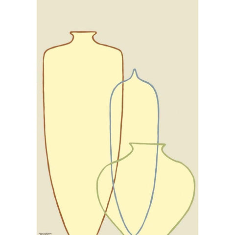 Linear Vessels IV White Modern Wood Framed Art Print by Lam, Vanna