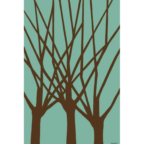 Dichromatic Elms III Black Modern Wood Framed Art Print by Lam, Vanna