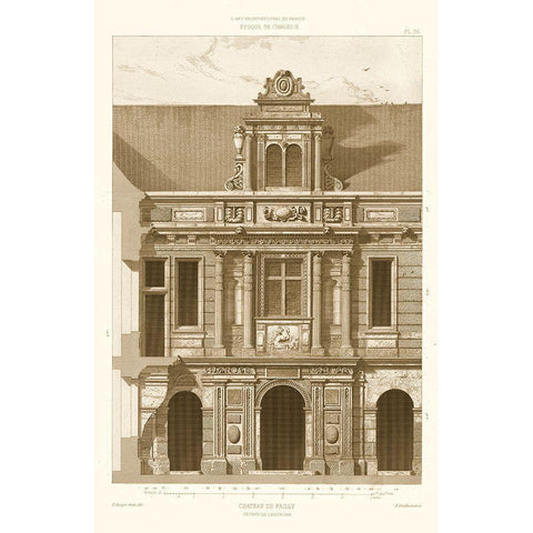 French Architecture I Black Modern Wood Framed Art Print with Double Matting by Rouyer, Eugene