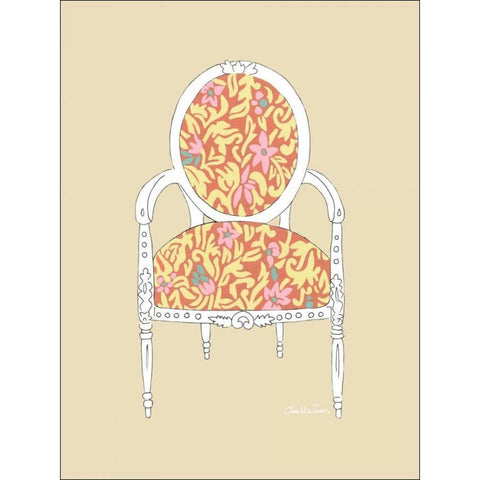 Decorative Chair I White Modern Wood Framed Art Print by Zarris, Chariklia