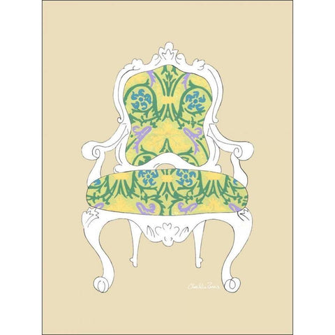 Decorative Chair II White Modern Wood Framed Art Print by Zarris, Chariklia