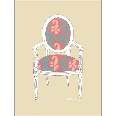 Decorative Chair IV Black Modern Wood Framed Art Print with Double Matting by Zarris, Chariklia