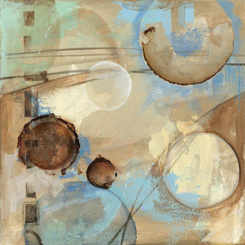 Celestial Study I Black Modern Wood Framed Art Print by Meagher, Megan