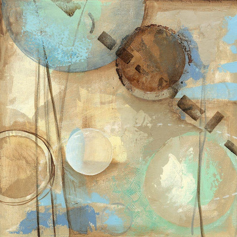 Celestial Study II Black Modern Wood Framed Art Print with Double Matting by Meagher, Megan