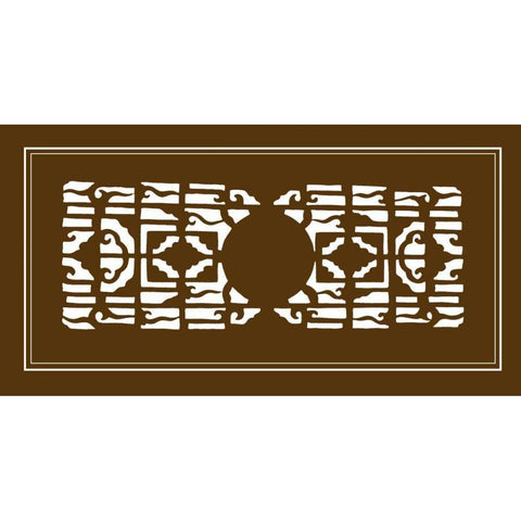 Shoji Screen in Brown I White Modern Wood Framed Art Print by Vision Studio