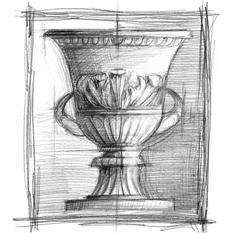 Classical Elements II Black Modern Wood Framed Art Print with Double Matting by Harper, Ethan