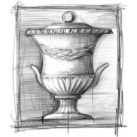 Classical Elements IV Gold Ornate Wood Framed Art Print with Double Matting by Harper, Ethan