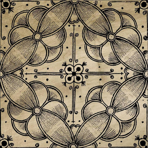 Intricate Detail II Black Ornate Wood Framed Art Print with Double Matting by Vision Studio