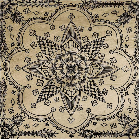 Intricate Detail III Black Modern Wood Framed Art Print with Double Matting by Vision Studio