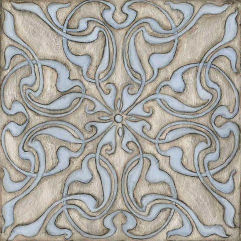 Silver Filigree V Black Modern Wood Framed Art Print by Meagher, Megan