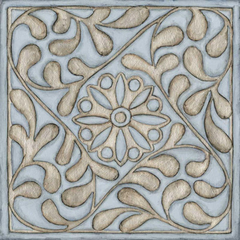 Silver Filigree VII Black Modern Wood Framed Art Print with Double Matting by Meagher, Megan