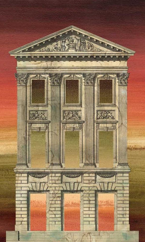 Architectural Illusion III Black Ornate Wood Framed Art Print with Double Matting by Vision Studio