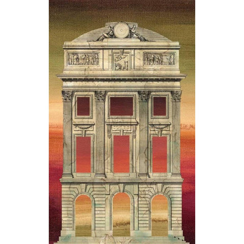 Architectural Illusion IV Gold Ornate Wood Framed Art Print with Double Matting by Vision Studio