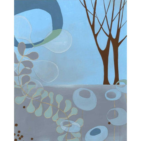 Olio I Black Modern Wood Framed Art Print with Double Matting by Vess, June Erica