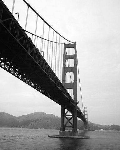 Golden Gate Bridge III White Modern Wood Framed Art Print with Double Matting by Smith, Bradford