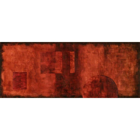 Scarlet Serendipity I Black Modern Wood Framed Art Print with Double Matting by Slocum, Nancy