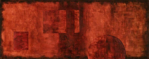 Scarlet Serendipity I White Modern Wood Framed Art Print with Double Matting by Slocum, Nancy