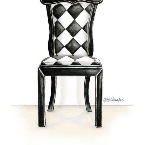 Exclusive Designer Chair III (SP) Black Modern Wood Framed Art Print by Meagher, Megan