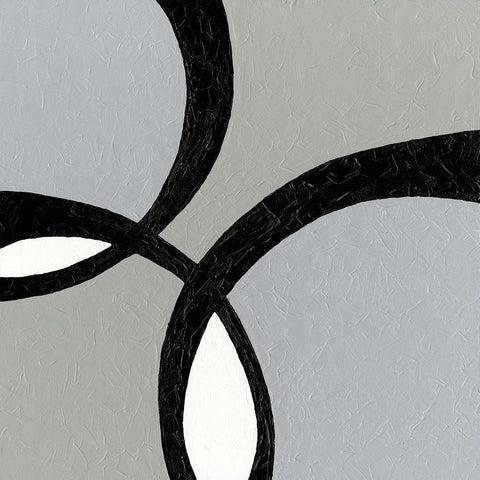 Ellipse II Black Ornate Wood Framed Art Print with Double Matting by Holland, J.