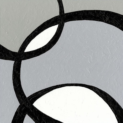 Ellipse III Black Modern Wood Framed Art Print by Holland, J.