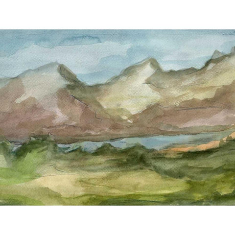 Plein Air Landscape II Gold Ornate Wood Framed Art Print with Double Matting by Harper, Ethan