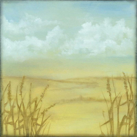 Through the Wheatgrass II Gold Ornate Wood Framed Art Print with Double Matting by Goldberger, Jennifer