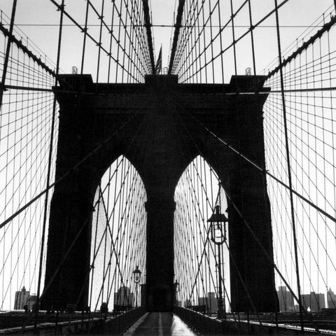 Brooklyn Suspension IV White Modern Wood Framed Art Print with Double Matting by DeNardo, Laura