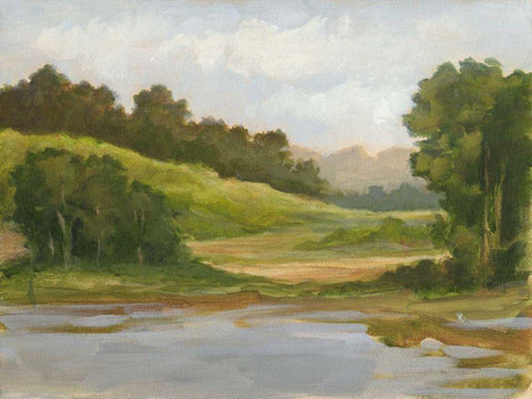 Spring Light I Black Ornate Wood Framed Art Print with Double Matting by Harper, Ethan