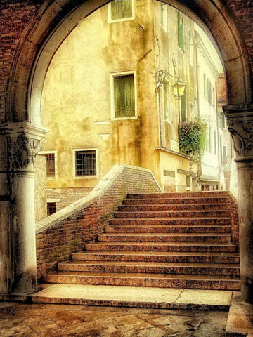 Italian Archway White Modern Wood Framed Art Print with Double Matting by Head, Danny