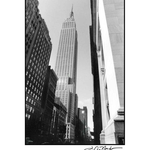 Empire State Building II White Modern Wood Framed Art Print by DeNardo, Laura