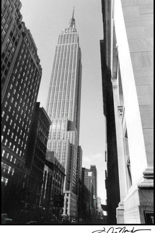 Empire State Building II White Modern Wood Framed Art Print with Double Matting by DeNardo, Laura