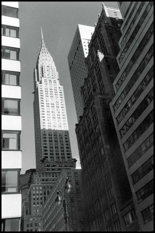 Chrysler Building Black Ornate Wood Framed Art Print with Double Matting by DeNardo, Laura