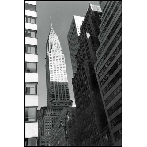 Chrysler Building Black Modern Wood Framed Art Print with Double Matting by DeNardo, Laura