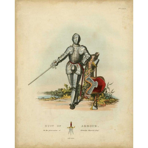 Men in Armour I Gold Ornate Wood Framed Art Print with Double Matting by Meyrick