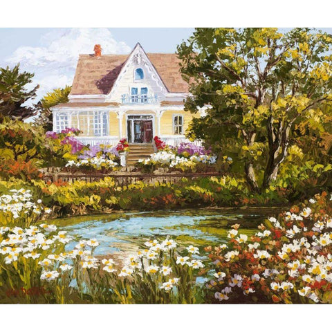 Overlooking the Pond Black Modern Wood Framed Art Print by Dertner, Erin