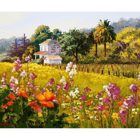 Symphony of Spring Black Modern Wood Framed Art Print by Dertner, Erin