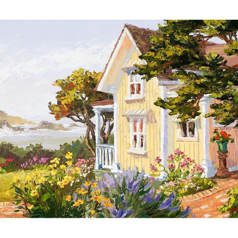 Victorian Seaside Haven Black Modern Wood Framed Art Print with Double Matting by Dertner, Erin