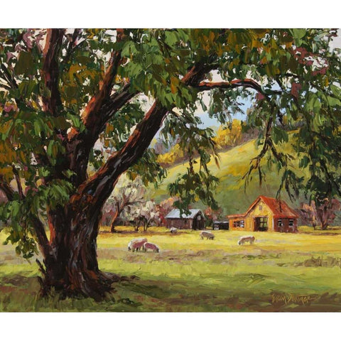 Quiet Meadow White Modern Wood Framed Art Print by Dertner, Erin