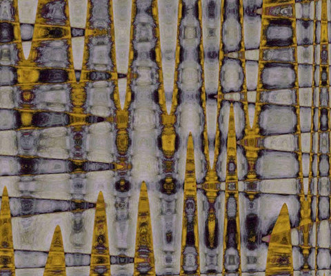 Ochre and Plum II White Modern Wood Framed Art Print with Double Matting by Mountain, Ricki